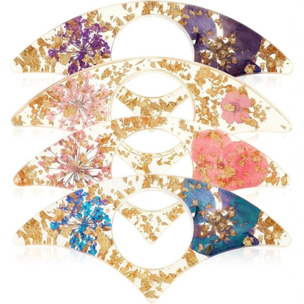 4PCS Gift Dried Flower Resin B - Dried Flower Bookmark 评论和价格