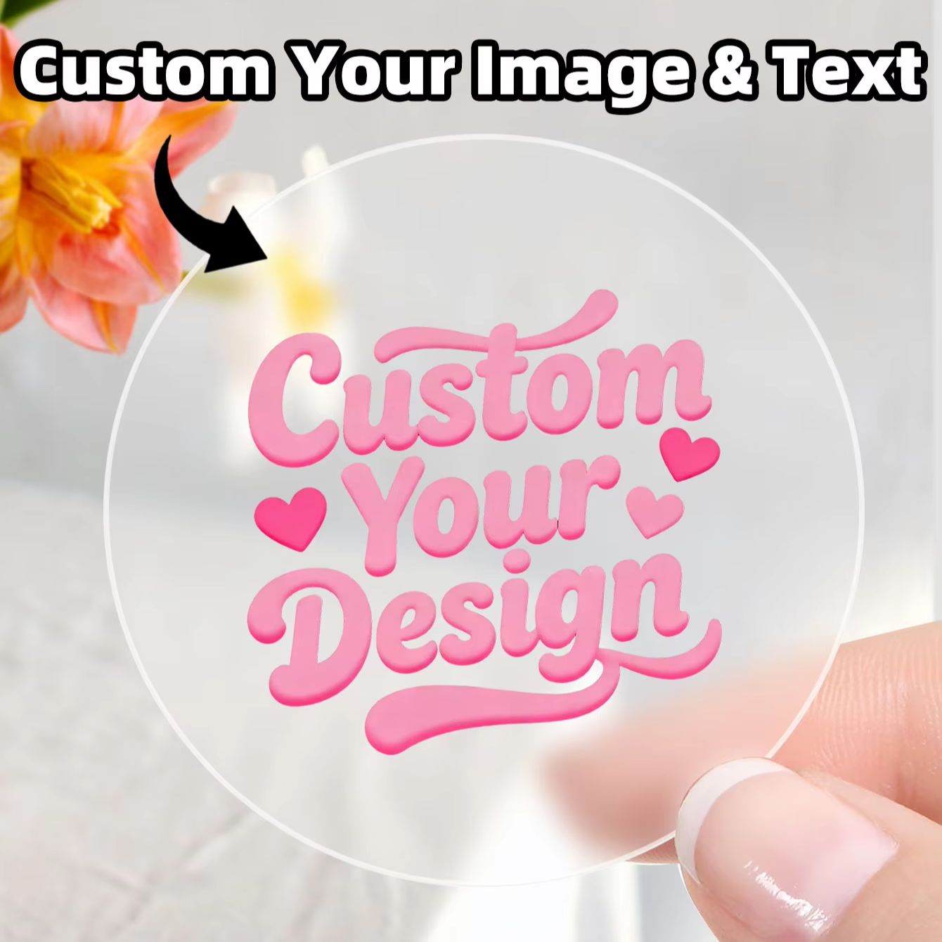 1-90PCS Custom Round Clear Sti - Personalised Candle Label 评论和价格