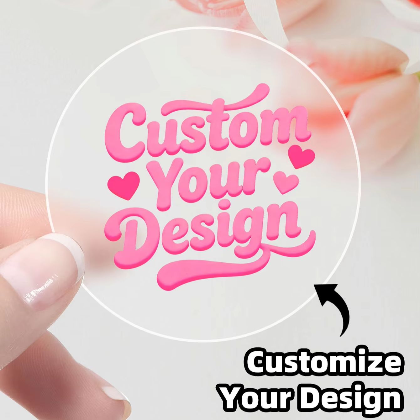 1-90PCS Custom Round Clear Sti - Personalised Candle Label 评论和价格